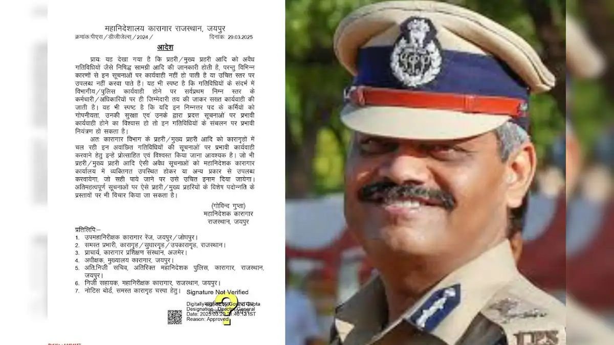 DG Jail Govind Gupt